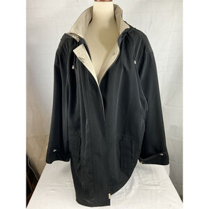 Vintage Braetan Womens Jacket Size 3X Black Zip Up With Hood